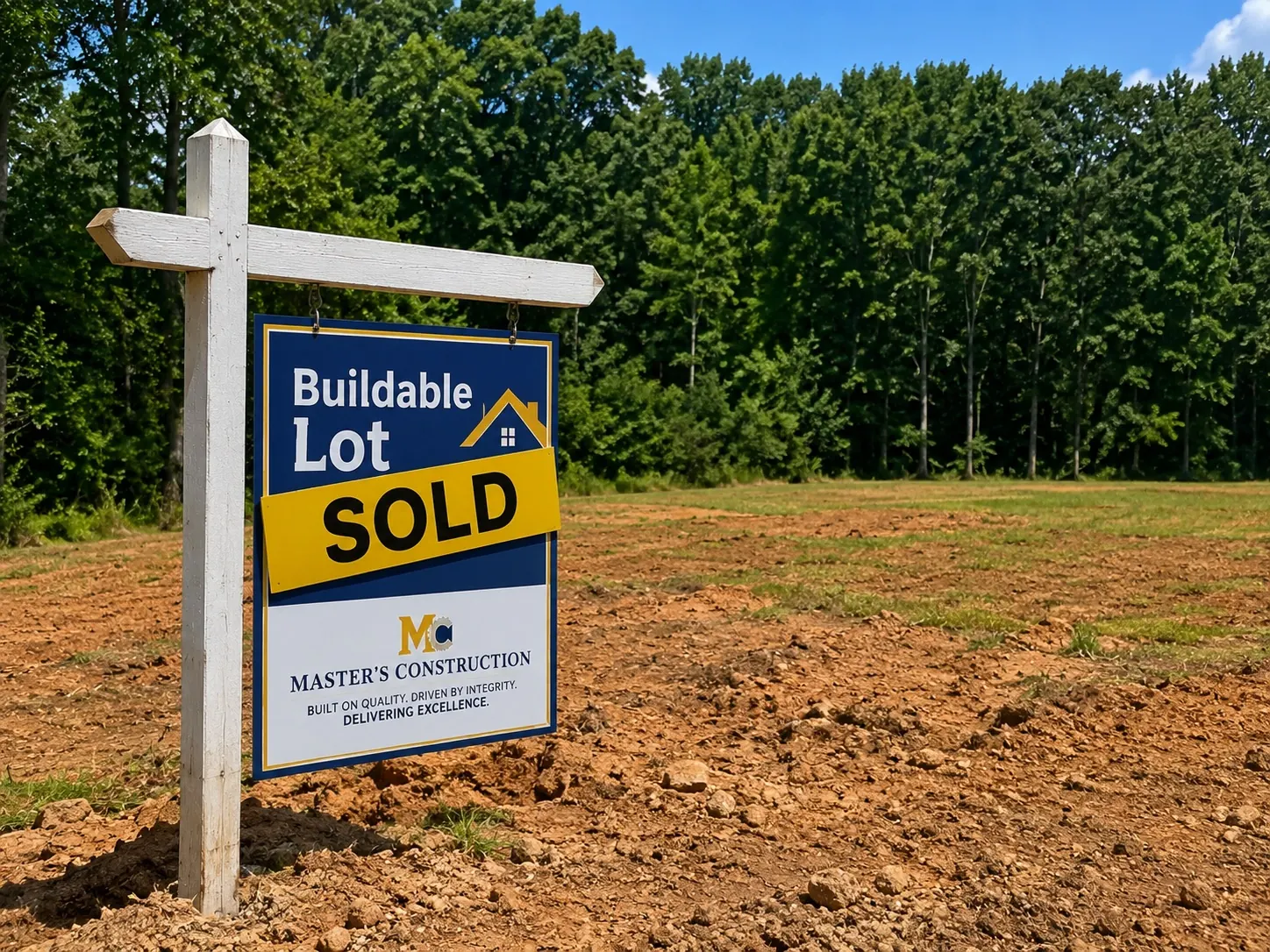 Masters Construction buildable lot